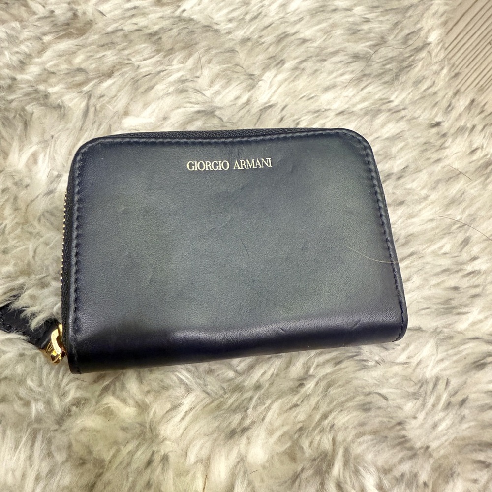 Giorgio Armani Black Leather Wallet